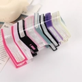 Colorful book-shaped acrylic hair claw clip with gold stripes in vibrant mixed colors - Striped Color-Block Spine Style (2)