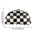 Klassische schwarz-weiß schachbrettmuster Haarklammer mit 7,62 cm Länge für Frauen - Semi-Circle Claw