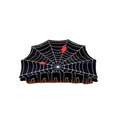 Halloween haarklem in zwart met spinnenweb en rode spinnen voor feestelijke kapsels - Zwart