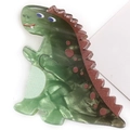Green marble acetate dinosaur hair claw clip with subtle glitter for women - Stegosaurus Style / Translucent Green