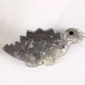 Cute dinosaur hair claw clip in grey marble acetate finish for stylish hair styling - Ankylosaurus Style / Grey Marble Pattern