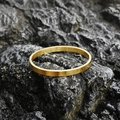 Minimalist gold titanium steel oval bangle featuring a premium brushed metal finish texture - Brushed Gold (Large)