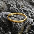Minimalist gold-plated stainless steel bangle with a refined brushed matte finish - Frosted Small Style / Gold