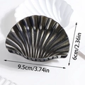 Pinza per capelli nera a forma di conchiglia con glitter dorati, misura 9,5cm - Nero