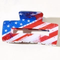 Eckige Haarklammer mit USA-Flaggenmuster und modischem Vintage-Finish für Damen - Vintage Rechteck-Stil 2 (8.5cm-2)