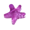 Chic purple starfish hair claw with marble texture and pearlescent finish for women - Purple Marble Starfish
