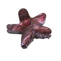 Purple marble acrylic starfish hair claw clip with gold glitter for women seaside styling - Deep Purple Marble Starfish