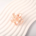 Pince à cheveux fleur rose irisée en résine translucide avec une finition nacrée - Style Frangipanier (4cm) / Orange Irisé