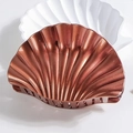 Pinza per capelli a conchiglia bronzo metallizzato con finitura perlata elegante - Oro rosa