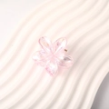 Pince à cheveux fleur de frangipanier rose nacré avec une finition irisée douce - Style Frangipanier (4cm) / Rose Clair Irisé