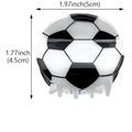 Graziosa molletta per capelli a forma di pallone da calcio bianco e nero, 5 x 4,5 cm - Piccolo / Stile Palla da Calcio Piccola