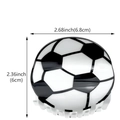 Pinza per capelli a forma di pallone da calcio bianco e nero, misura 6,8 cm - Grande / Stile Palla da Calcio Grande
