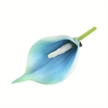 Single gradient blue calla lily hair clip with high-quality petal texture for summer - Blue