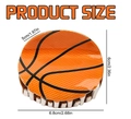 Pinza per capelli da basket antiscivolo con texture arancioni e denti in plastica resistenti - Basket / Stile Pallacanestro Giallo