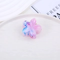 Pince à cheveux fleur de frangipanier marbrée rose et bleu, accessoire de 8cm - Violet-4cm