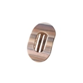 Matte oval hair clip in brown marble pattern acetate finish for elegant styling - Brown