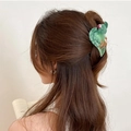 Pinza per capelli a forma di pappagallo verde in acetato, accessoire grazioso - Verde