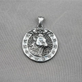 Retro steel zodiac mouse pendant with traditional Chinese characters and rat engraving - Rat (Pendant Only (Without Chain))