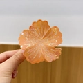 Pinza para el pelo con forma de flor naranja perlada y acabado brillante de verano - Naranja