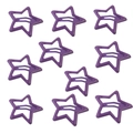 Set di dieci fermagli per capelli a stella in metallo viola per acconciature moda - Viola scuro