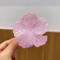 Pinza de pelo flor lila pastel con acabado láser iridiscente para peinados de mujer - Rosa
