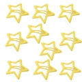 Set di 10 fermagli per capelli gialli a forma di stella in metallo laccato opaco - Giallo