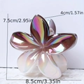 Pince à cheveux fleur holographique avec dégradé scintillant violet et blanc nacré - Dégradé Bleu Violet Iridescent