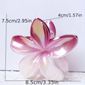 Pince à cheveux fleur de frangipanier rose avec effet nacré et dégradé brillant - Dégradé Arc-en-ciel Irisé (6)