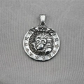 Retro stainless steel necklace with a relief zodiac monkey pendant and engraving - Monkey (Pendant Only (Without Chain))