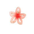 Pink gradient frangipani hair claw clip made of resin with gold metal spring for styling - Red-8cm