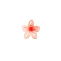 Pink gradient frangipani flower hair claw clip with cutout petals for women - Red-4cm