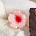 8cm gradient red flower hair claw clip in glossy resin for summer beach styling - Red-8cm