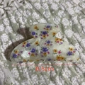 Pinza para el pelo floral de acrílico blanco crema con flores moradas y rosas, 8,5 cm - Pinza de Pelo Floral (HJF1027) / 8.5cm / Blanco Crema Floral