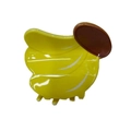 Creativa pinza per capelli a forma di banana in PVC giallo liscio per acconciature - Banana