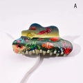 Large claw clip with ocean animal print featuring colorful fish and sea creatures Style A - Ocean Marine Life (Style A)