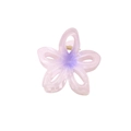 Pink and purple gradient frangipani flower hair claw clip with cutout design - Purple-8cm