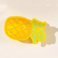 Pince à cheveux mignonne en forme d'ananas jaune en PVC pour des coiffures créatives - Ananas