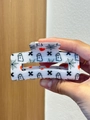Pinza per capelli Halloween con stampa di fantasmi e ragnatele e finitura glitterata - Fantasma Ragnatela Cuore (1)
