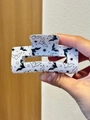 Glittery white rectangular ghost bat hair claw clip for Halloween party hairstyle - Bat Star Moon (6)