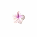 Pearlescent white floral hair claw with purple gradient and iridescent finish - Purple - Single Flower Style