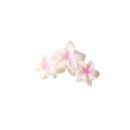 Bloemen haarklem met drie crème gradiënt plumeria bloemen in parelmoer afwerking - Lichtroze