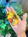 Pinza per capelli Halloween con stampa strega e fantasma su finitura giallo brillante - Stile Castello Strega Giallo Brillante