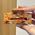 Molla per capelli Halloween con zucca, glitter arancioni e design Trick speciale - Stile Motivi Misti Arancione Brillantini