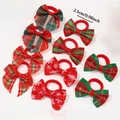 Set di 9 elastici per capelli natalizi con fiocchi a quadri e motivi a fiocchi di neve - Elastico per capelli
