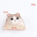 Cute ragdoll cat hair claw clip made of acetate with blue eyes and furry texture - Beige Ragdoll Cat