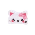 Pince à cheveux chat blanc nacré avec nœud rose et pois pour femmes tendance - Chat Blanc Et Rose