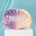 Pinza de pelo de caracola iridiscente con acabado de perla en degradado - Concha-1 (Degradado Púrpura Rosa Irisado)