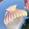 Iridescent pink and yellow plumeria hair claw clip with a pearlescent gradient finish - Fishtail-5 (Iridescent Pink Yellow)