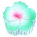Molla per capelli a fiore verde menta opaco con sfumatura rosa per acconciature - Verde