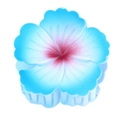 Pinza per capelli a fiore azzurro opaco con centro magenta per acconciature eleganti - Blu